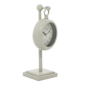 DecMode 15" White Metal Pendulum Clock