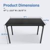 Simple Deluxe Modern Design, Simple Style Table Home Office Computer Desk for Working, Studying, Writing or Gaming, Black