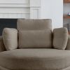 39"W Oversized Swivel Chair with moon storage ottoman for Living Room, Modern Accent Round Loveseat Circle Swivel Barrel Chairs for Bedroom Cuddle Sof