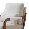 Modern Teddy Fabric Accent Chair,Wood Frame Armchair for Living Room