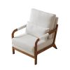 Modern Teddy Fabric Accent Chair,Wood Frame Armchair for Living Room