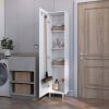 Stephan 1-Door 4-Shelf Tall Storage Cabinet White