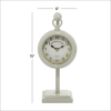 DecMode 15" White Metal Pendulum Clock