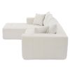 110*69" Modular Sectional Living Room Sofa Set, Modern Minimalist Style Couch, Installation-free sofa, Upholstered Sleeper Sofa for Living Room, Bedro