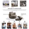 39"W Oversized Swivel Chair with moon storage ottoman for Living Room, Modern Accent Round Loveseat Circle Swivel Barrel Chairs for Bedroom Cuddle Sof