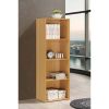 4-Shelf Wood Bookcase