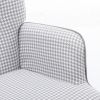 35.5 inch Rocking Chair, Soft Houndstooth Fabric Leather Fabric Rocking Chair for Nursery, Comfy Wingback Glider Rocker with Safe Solid Wood Base for