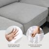 108*85.5" Modern U Shape Sectional Sofa, 7 Seat Fabric Sectional Sofa Set with 3 Pillows Included for Living Room, Apartment, Office,3 Colors