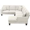 108*85.5" Modern U Shape Sectional Sofa, 7 Seat Fabric Sectional Sofa Set with 3 Pillows Included for Living Room, Apartment, Office,3 Colors