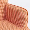 35.5 inch Rocking Chair, Soft Houndstooth Fabric Leather Fabric Rocking Chair for Nursery, Comfy Wingback Glider Rocker with Safe Solid Wood Base for