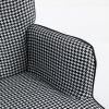 35.5 inch Rocking Chair, Soft Houndstooth Fabric Leather Fabric Rocking Chair for Nursery, Comfy Wingback Glider Rocker with Safe Solid Wood Base for