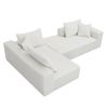 109*68" Modular Sectional Living Room Sofa Set, Modern Minimalist Style Couch, Upholstered Sleeper Sofa for Living Room, Bedroom, Salon, 2 PC Free Com