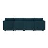 109*54.7" Chenille Modular Sectional Sofa,U Shaped Couch with Adjustable Armrests and Backrests,6 Seat Reversible Sofa Bed with Storage Seats for Livi