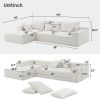 109*68" Modular Sectional Living Room Sofa Set, Modern Minimalist Style Couch, Upholstered Sleeper Sofa for Living Room, Bedroom, Salon, 2 PC Free Com